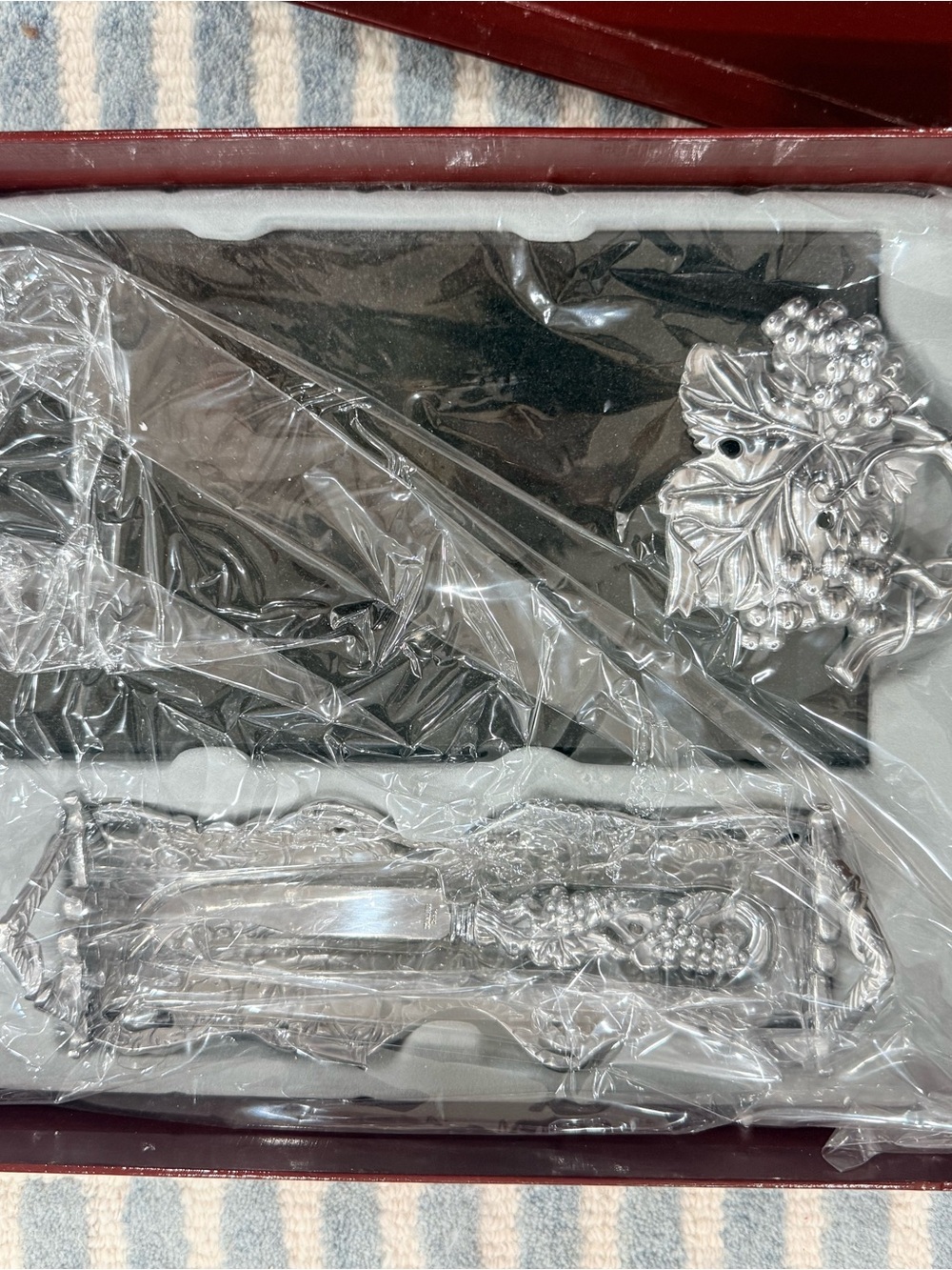 Arthur Court Silver-Tone Grape Leaf Serving Set